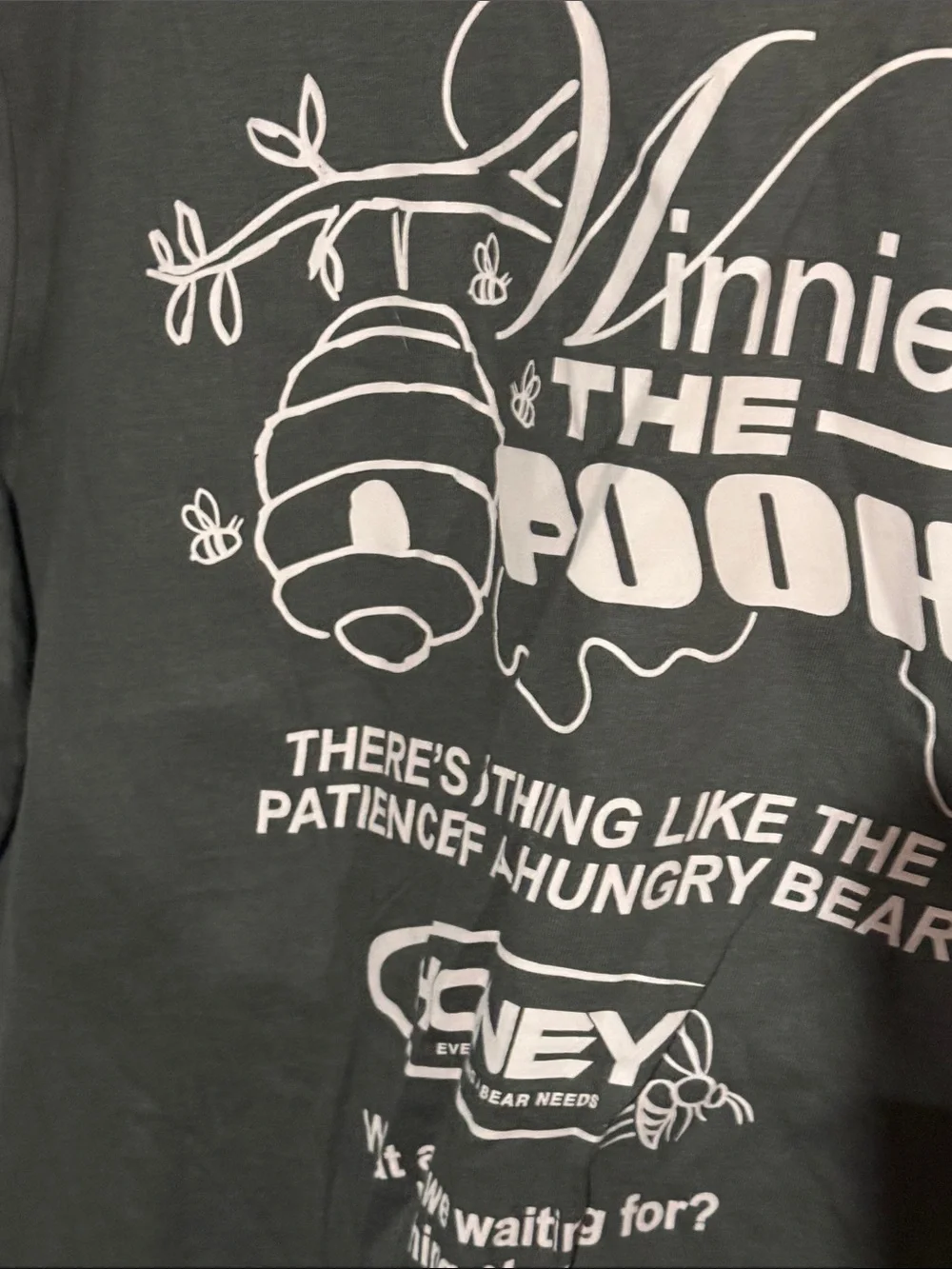 Disney Winnie the Pooh Brown Tee with Pink Graphics